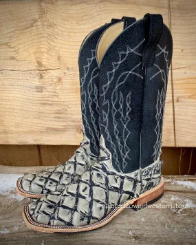 Mens Anderson Bean Stone Cold Big Bass Arapaima Square Toe Cowboy Boots 330490