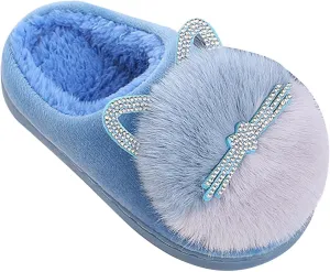 Big Girl Shoe Kids Children's Boys Girls Winter Fall Plush Shoes Indoor Warm and Cute Flock Softball Sandals for Girls