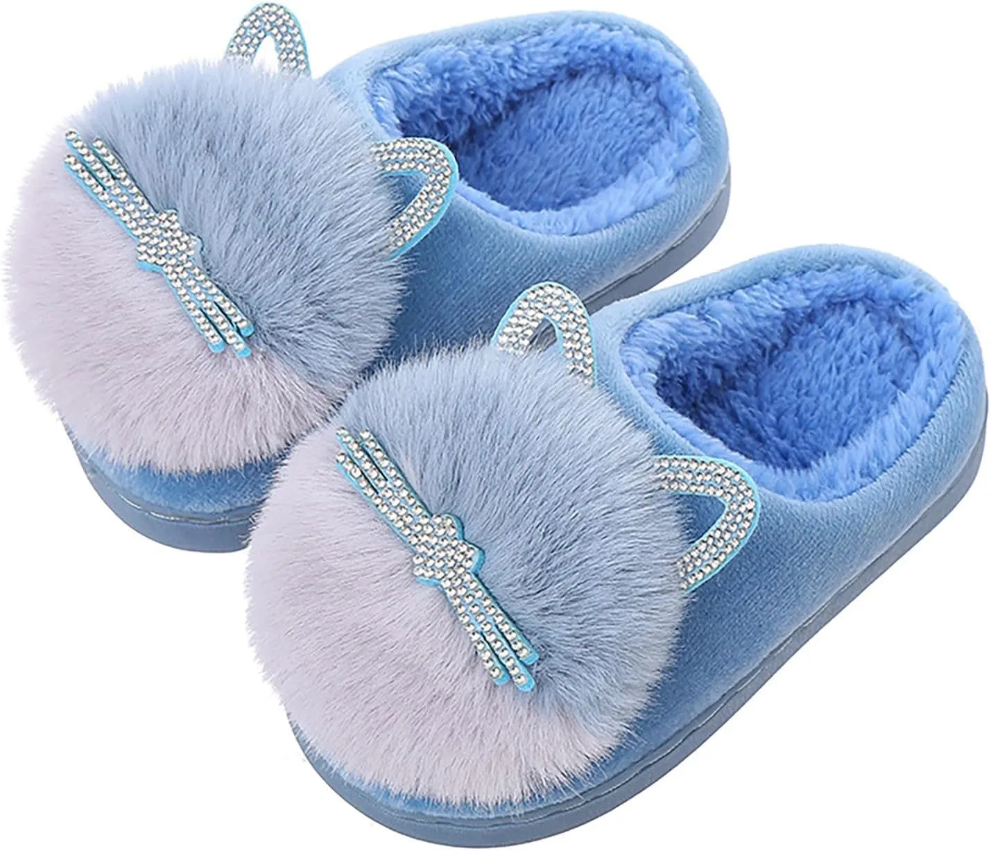 Big Girl Shoe Kids Children's Boys Girls Winter Fall Plush Shoes Indoor Warm and Cute Flock Softball Sandals for Girls