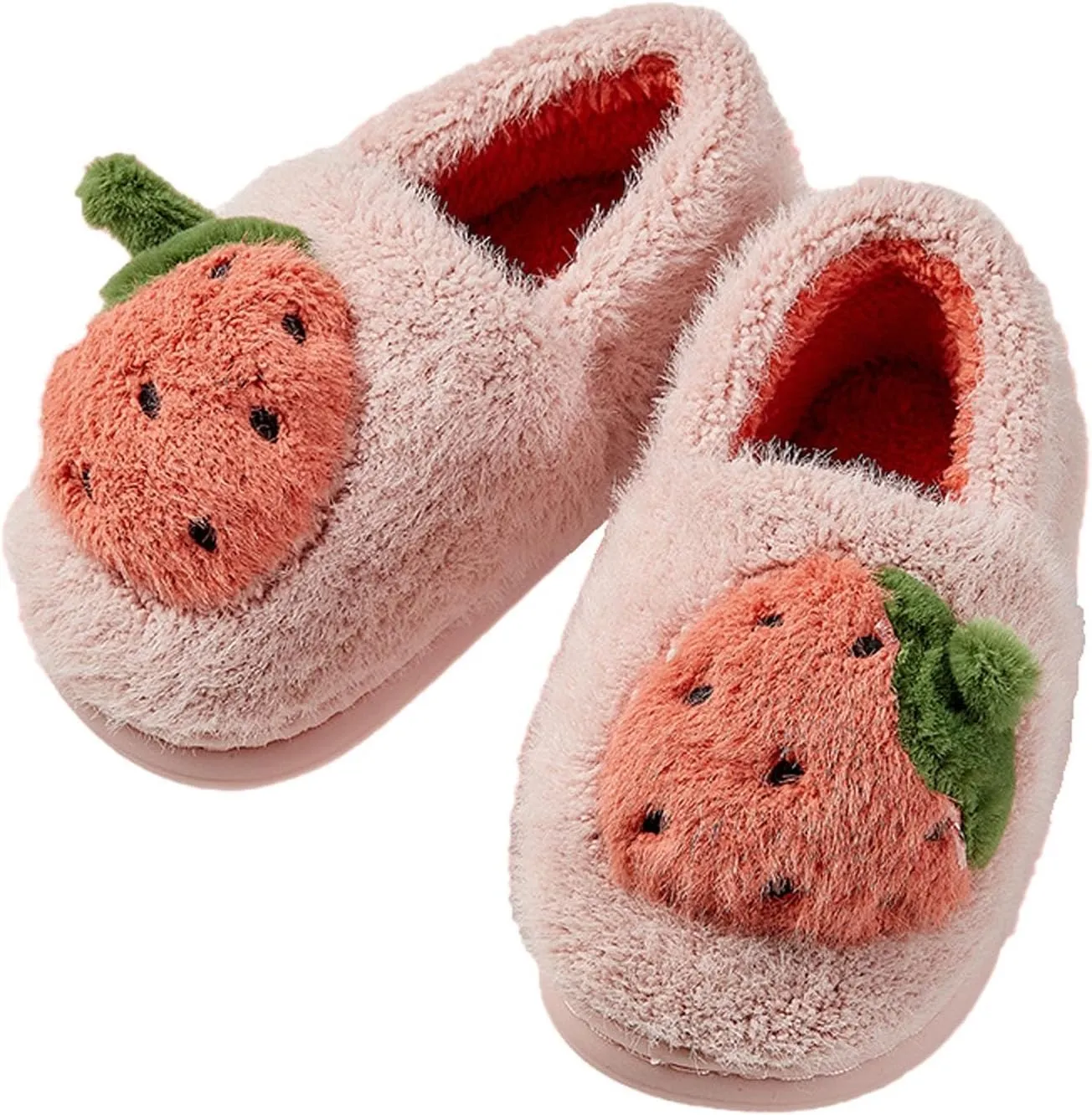 Girls Cute Crtoon Fuzzy Slippers with Memory Foam Kids Plush Warm Winter House Shoes Toddler Crochet Unisex lats
