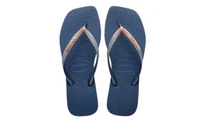 Havaianas Womens Slim Square Glitter Sandal Indigo Blue