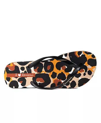 Ipanema Womens Animale Print II White Black Orange