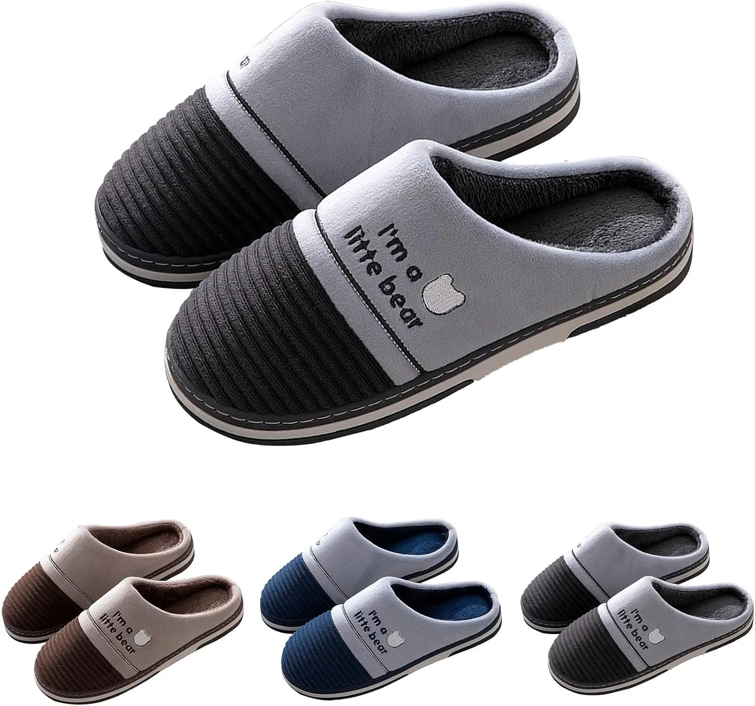Mens Couple Cotton Slippers Home Lightweight Warm Slippers Christmas Animal Cotton Slippers Mens Slippers 9