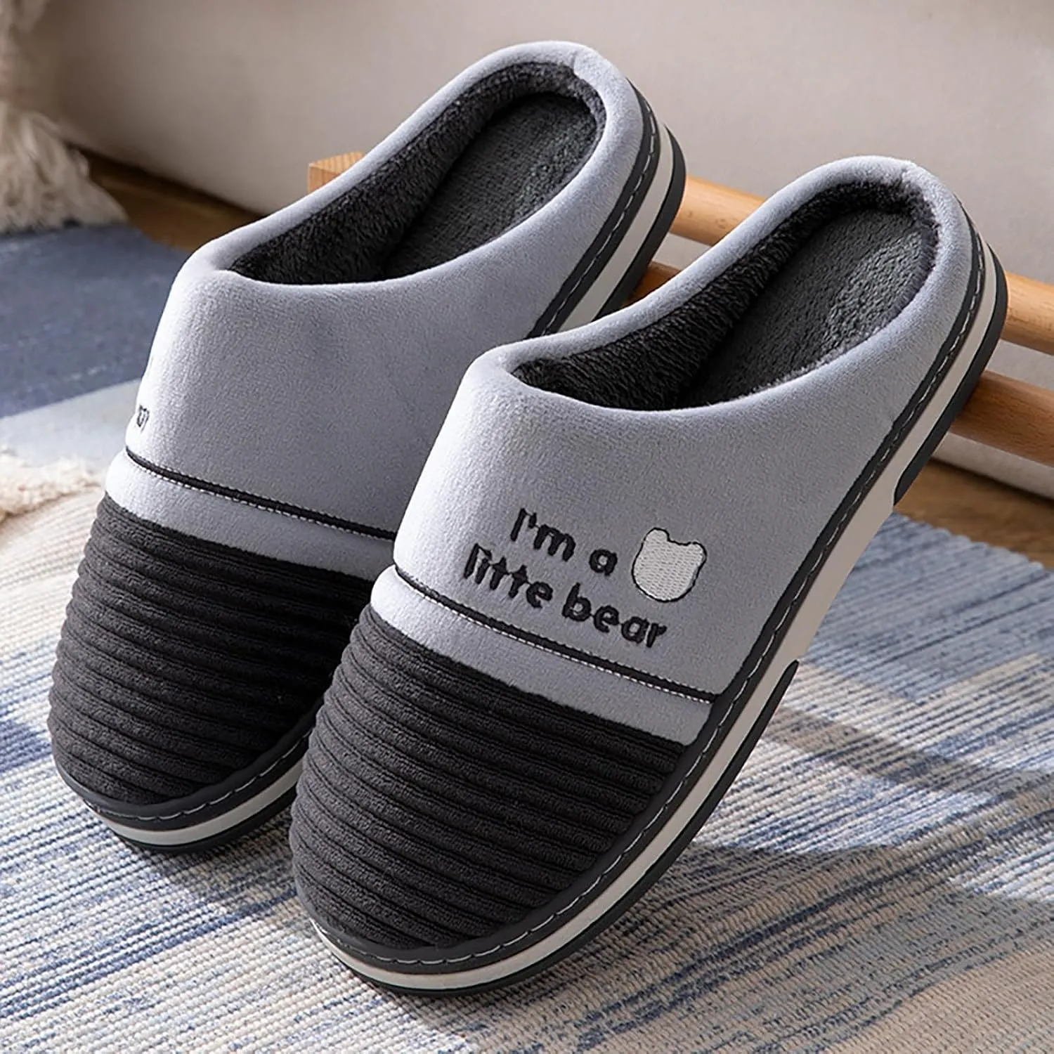 Mens Couple Cotton Slippers Home Lightweight Warm Slippers Christmas Animal Cotton Slippers Mens Slippers 9