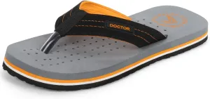 Men's Diabetic & Orthopedic Comfort Slipper, Flip-Flop, Black, Flat, Slip On, Rubber Sole, Open Toe, Strapless, EVA, Adults, Male