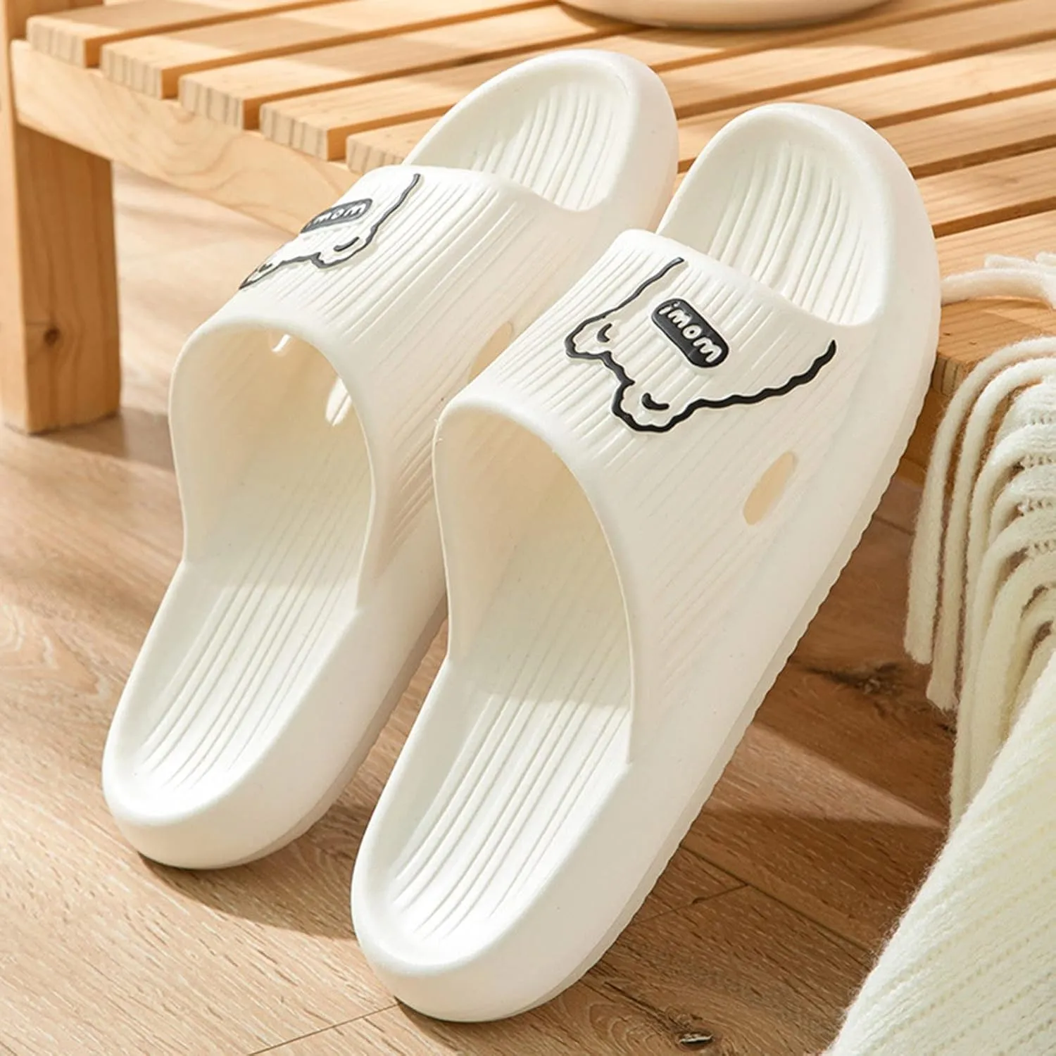 Pillow Slippers Mens Indoor Slipper Womens Bath Slippers Showers Sandals Water Shoe Open Toe Comfort Lightweight