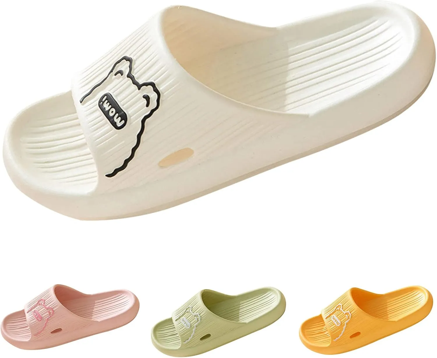 Pillow Slippers Mens Indoor Slipper Womens Bath Slippers Showers Sandals Water Shoe Open Toe Comfort Lightweight