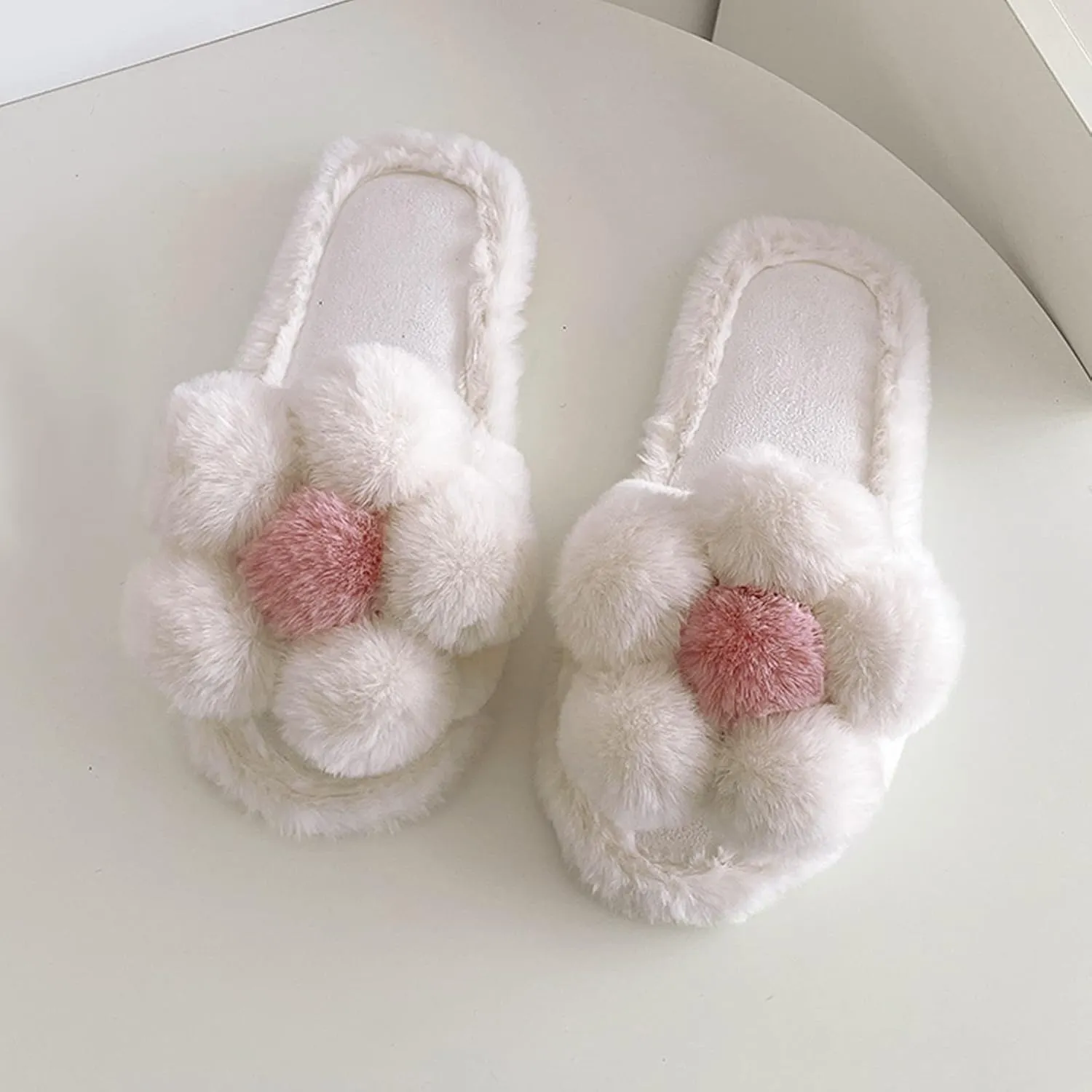 SBGMoSJ Matching Bedroom Slippers for Couples Waterproof Snow Slippers House Slippers for Women Fluffy Slippers for Men Memory Foam Christmas Stocking Stuffers Gifts for Wife 2023
