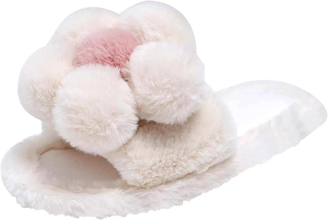 SBGMoSJ Matching Bedroom Slippers for Couples Waterproof Snow Slippers House Slippers for Women Fluffy Slippers for Men Memory Foam Christmas Stocking Stuffers Gifts for Wife 2023