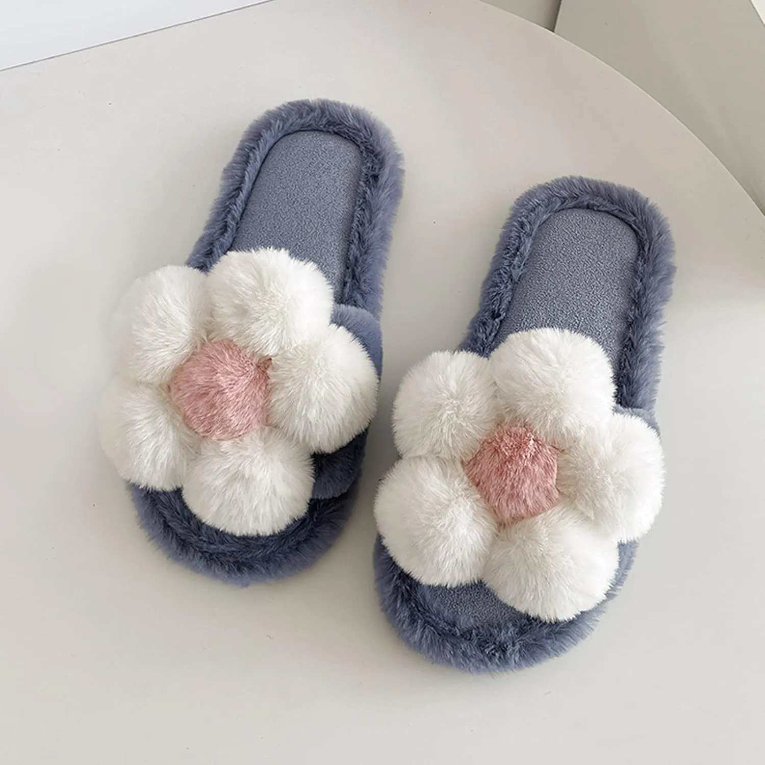 SBGMoSJ Matching Bedroom Slippers for Couples Waterproof Snow Slippers House Slippers for Women Fluffy Slippers for Men Memory Foam Christmas Stocking Stuffers Gifts for Wife 2023