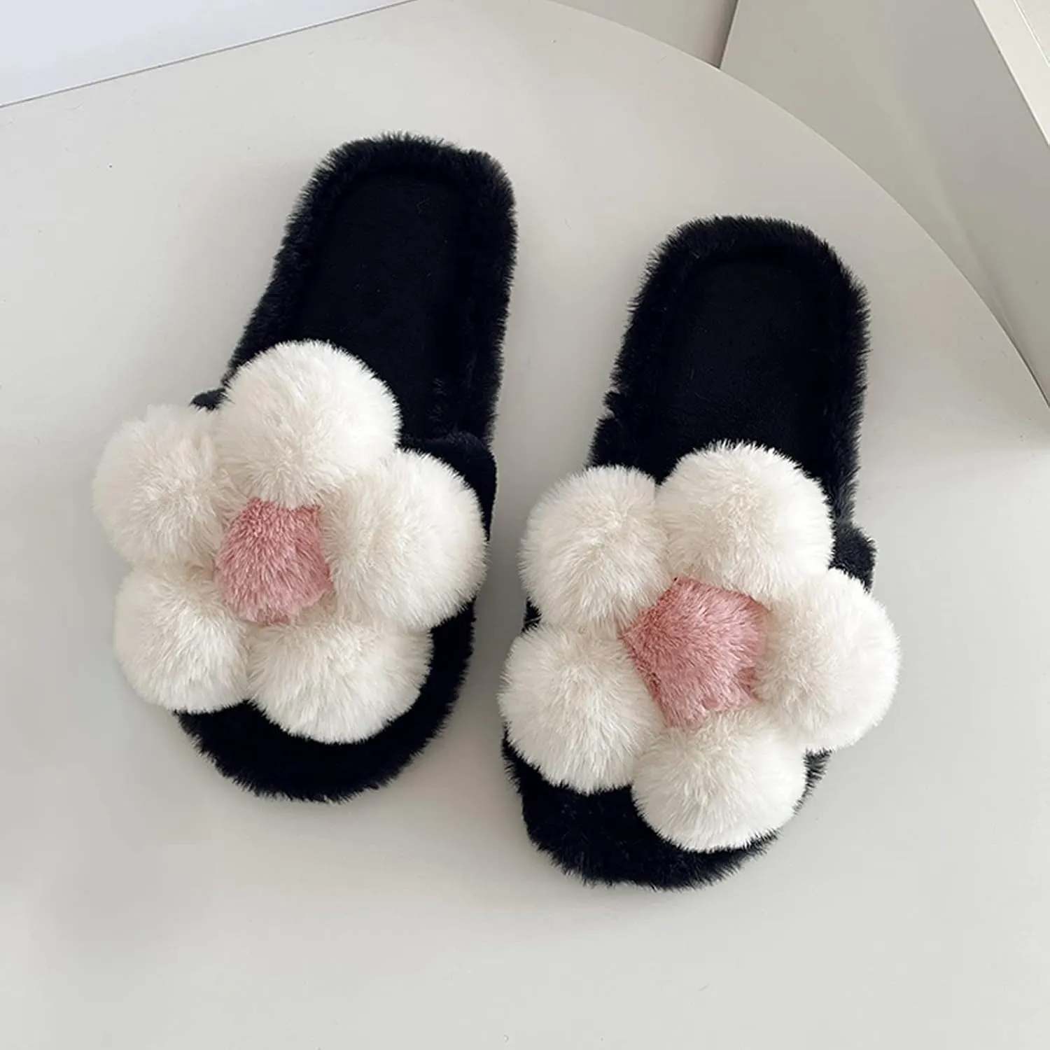SBGMoSJ Matching Bedroom Slippers for Couples Waterproof Snow Slippers House Slippers for Women Fluffy Slippers for Men Memory Foam Christmas Stocking Stuffers Gifts for Wife 2023