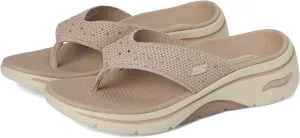 SKECHERS Women's Arch Fit 2.0 3-pt Rhinestone Sandal Flip-Flop