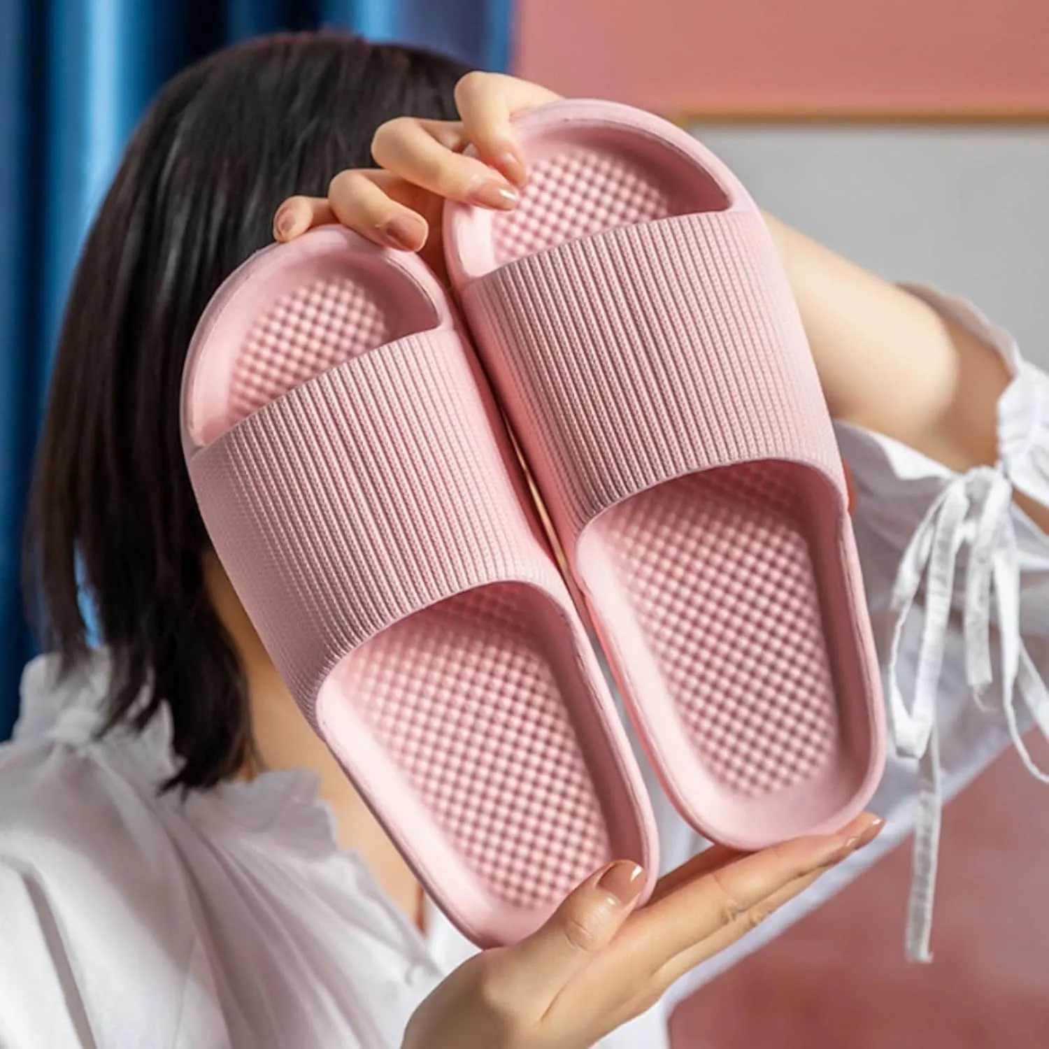 Summer Home Household Indoor Slip Thick Soled EVA Women Slippers Shower Slippers Mens